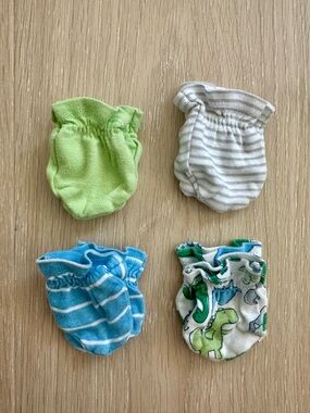 Gerber Set of 4 Baby Mittens 3M Multicolored